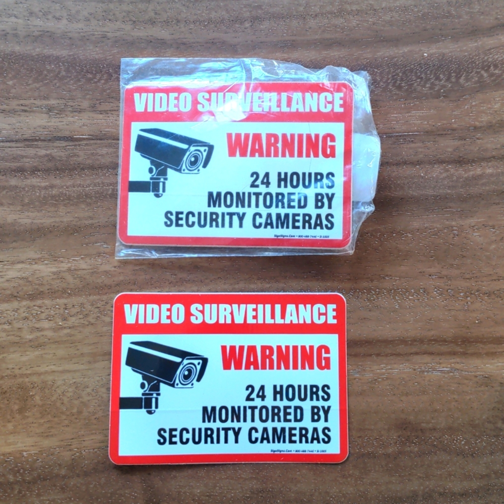 5 Video Surveillance Stickers